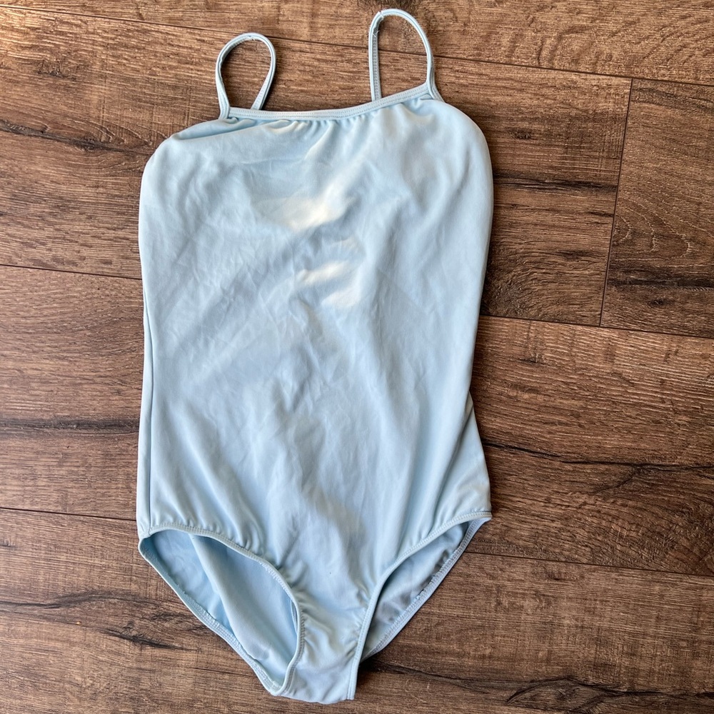Bloch camisole leotard girls 12 light blue